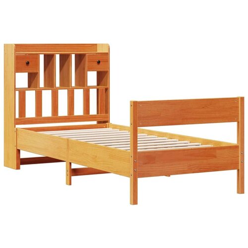  Krevet s regalom za knjige bez madraca 75 x 190 cm od borovine Slike