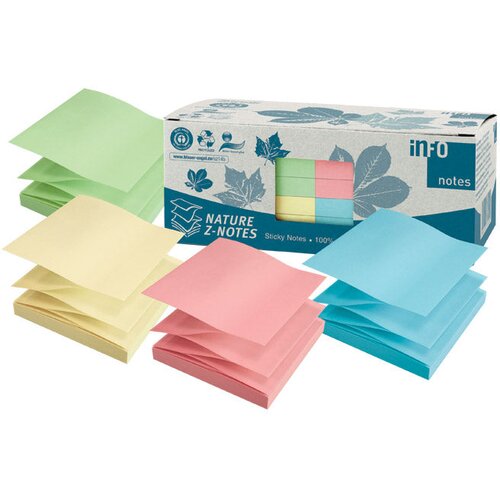 Blok samoljepljiv "Z" 75x75mm 12x100L Nature Global Notes 5644-88box sortirano Cijene