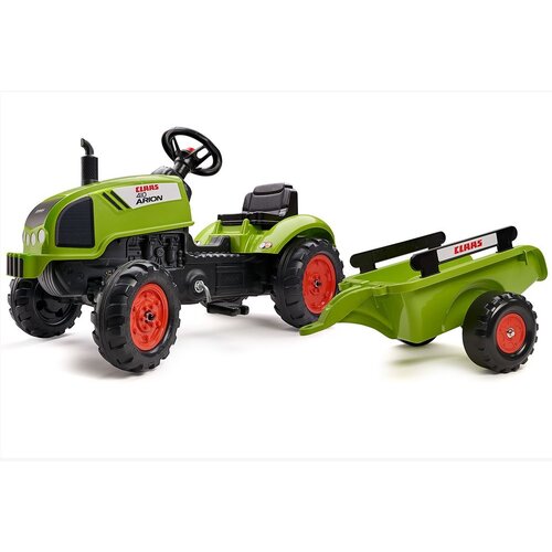 Falk traktor na pedale Claas s prikolicom zeleni Slike