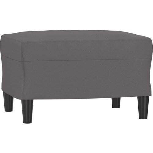 vidaXL Fotelja s tabureom siva 60 cm od umjetne kože Cijene