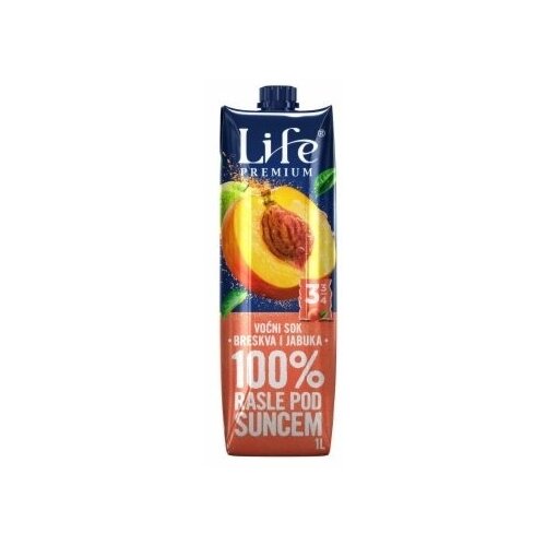 Nectar life premium 100% voćni sok breskva i jabuka 1L tetra brik Cene