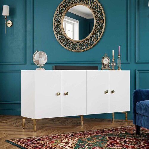 Hanah home komoda Squarel 150, 150 cm, bela Cene