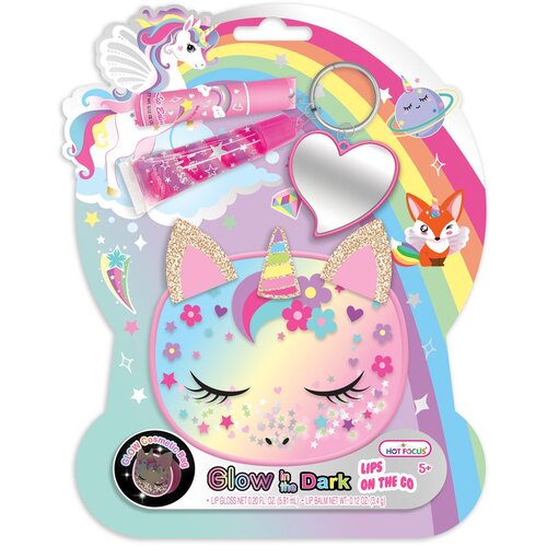 Hot Focus Set lip gloss in balzam z obeskom in torbico Caticorn Cene