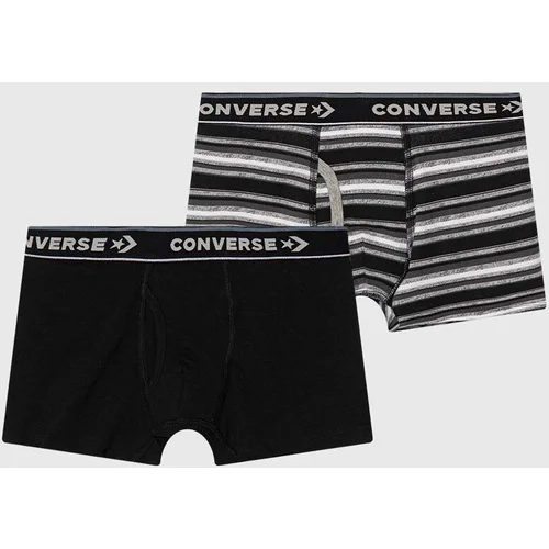 Converse Dječje bokserice 2-pack boja: crna