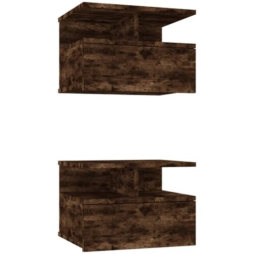 Maison Chic Lebdeči Dvo delni komplet Nočne omarice - Nočne mize dim. hrast 40x31x27 cm inž. les, (21689052) Cene