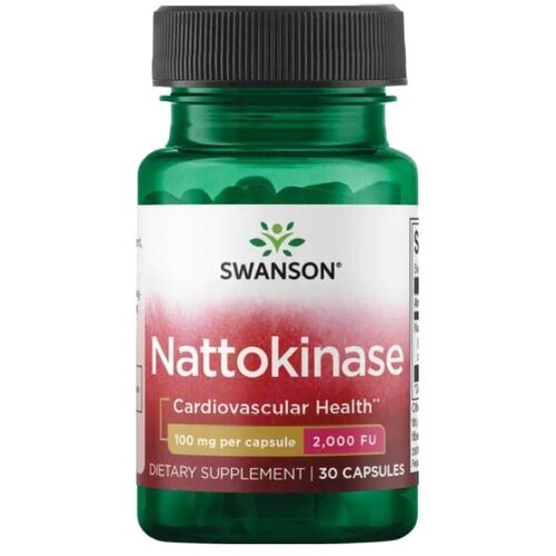 Swanson Nattokinaza 100 mg (30 kapsul) Slike