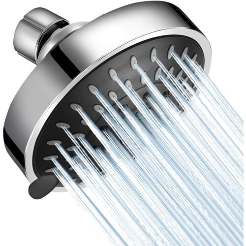 Dardanar High Pressure Shower Head 5 Settings Fixed Shower Head 4-inch high-flow bathroom shower head with adjustable brass ball joint provides a luxurious sho, (21062440) Cene