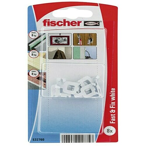 Fischer Zidna kukica (Bijele boje, Opteretivost: 8 kg, 8 Kom.) Cijene