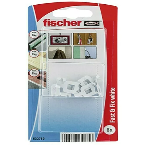 Fischer Zidna kukica (Bijele boje, Opteretivost: 8 kg, 8 Kom.)