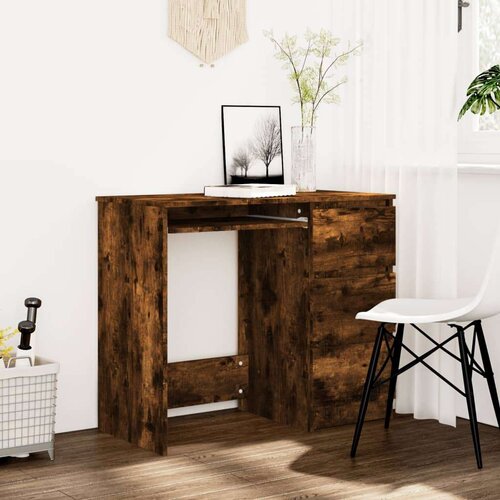  Radni stol boja dimljenog hrasta 90x45x76 cm konstruirano drvo Slike