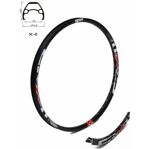 Crosser FELGA RIM 26"(559x19), X11, 36 rupe, CRNA, za DISK kočnice(sa ajletima) Cene