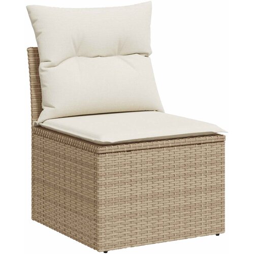  Set sofe 6 kom. Bež i krem bijela Poli Rattan i čelik Slike