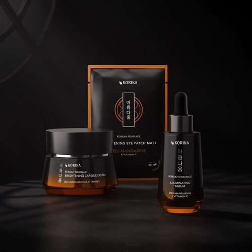 KORIKA Korean Heritage Jeju Mandarine &amp;amp; Vitamin C Brightening Capsule Cream krema za posvetljevanje z vitaminom C 50 ml Slike