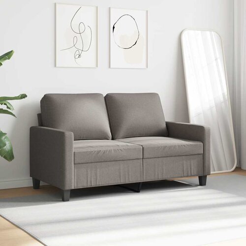  Dvosjed od tkanine smeđesivi 120 cm Slike