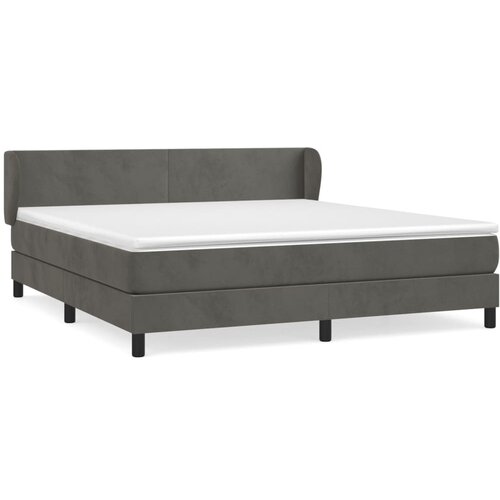 Maison Chic Box spring postelja - Vzmetna postelja z vzmetnico temno siva 180x200 cm žamet SL14963, (21903340) Cene