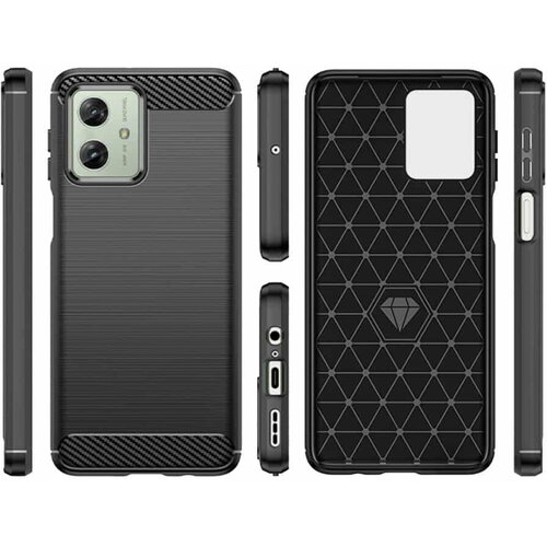 Carbon maska za MOTOROLA G54 črna Slike
