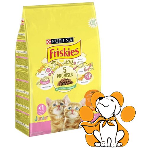 Purina Friskies briketi za Mačiće Junior Piletina, Mleko i Povrće 10kg Cene