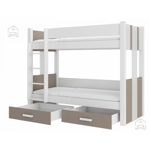 ADRK Furniture Pograd Arta - 90x200 cm - bel/tartuf