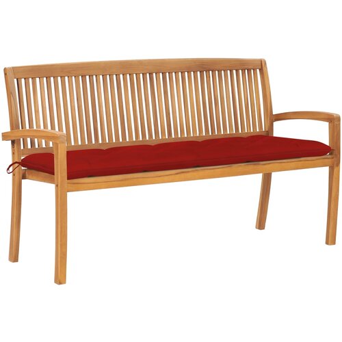 vidaXL Vrtna klop z blazino 159 cm trdna tikovina, (20661038) Cene
