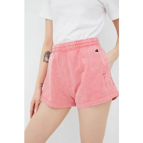 Champion Kratke hlače za žene, boja: ružičasta, s aplikacijom, visoki struk