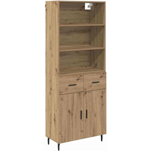 vidaXL Visok predalnik s predalom Umetni hrast 69,5 x 34 x 180 cm, (5000107871) Cene