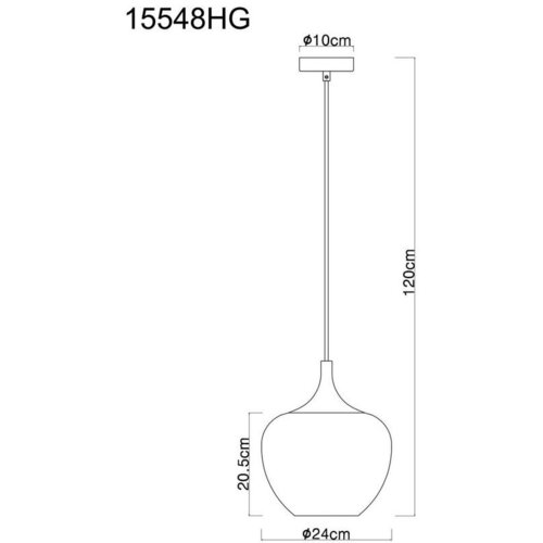 Globo 15548HG - Luster na sajli MAXY 1xE27/60W/230V u boji bakra Slike