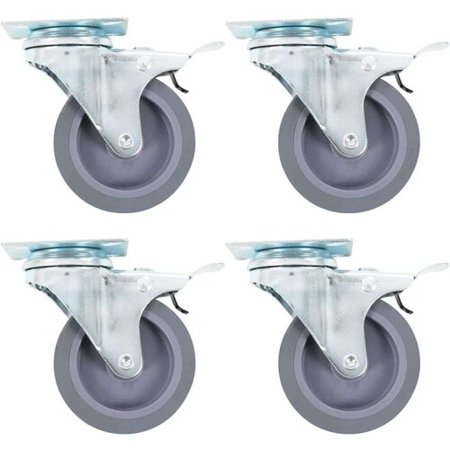  Okretni kotačići s dvostrukim kočnicama 4 kom 75 mm Cijene