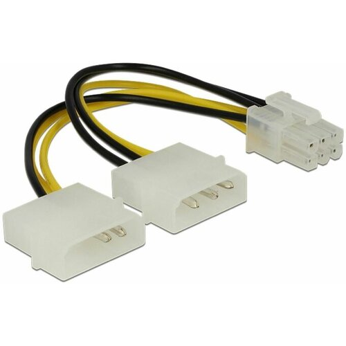 Delock adapter dc 2x molex m - 6pin za grafične kartice pci-express 0,15m 82315 Cene