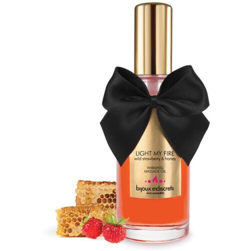 Bijoux Indiscrets Masažno olje Bijoux Light my Fire Warming Jagoda 100ml Cene