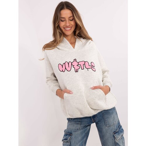My Red Lips Sweatshirt-EM-BL-881.16-light gray Slike
