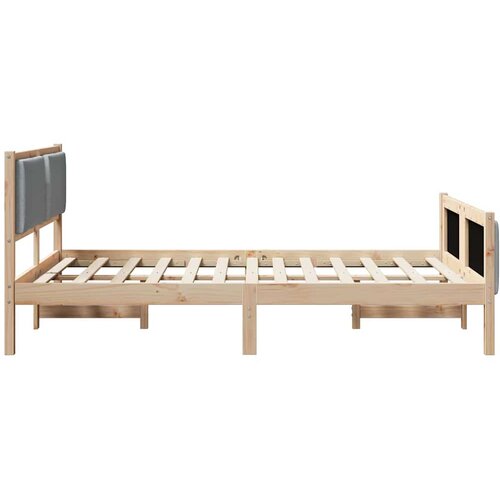  Krevetna konstrukcija Svijetlo siva 140 x 190 cm tkanina Smeđa Slike
