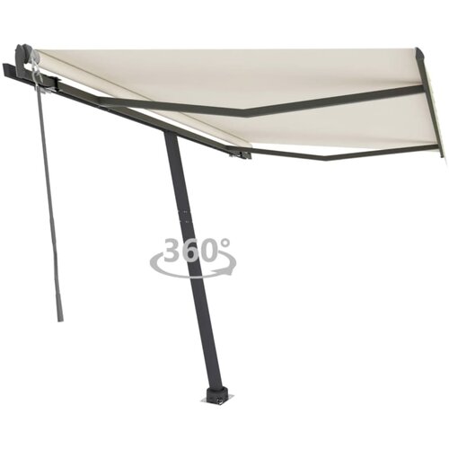 vidaXL prostostoječa avtomatska tenda 350x250 cm krem Cene