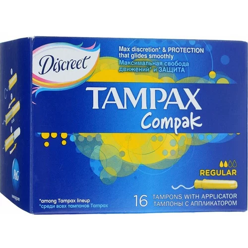 Tampax Compak Regular tamponi z aplikatorjem 16 kos