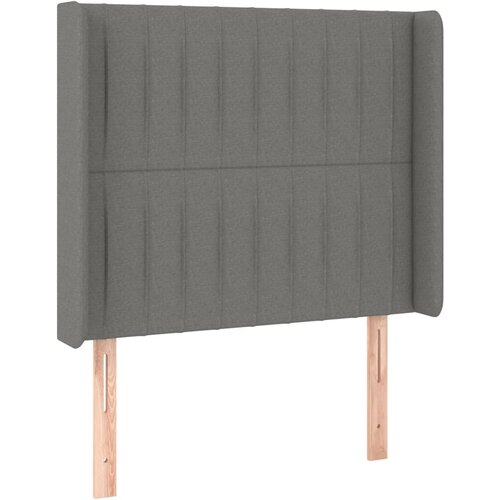 Maison Chic vzglavna omarica - nočna omarica - posteljna omarica z u&amp;scaron;esi temno sivo 93x16x118/128 cm blago, (21710299) Slike