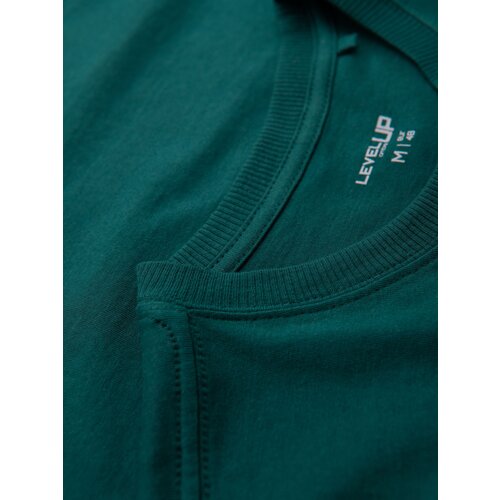 Ombre Men's cotton t-shirt with pocket - marine Cene