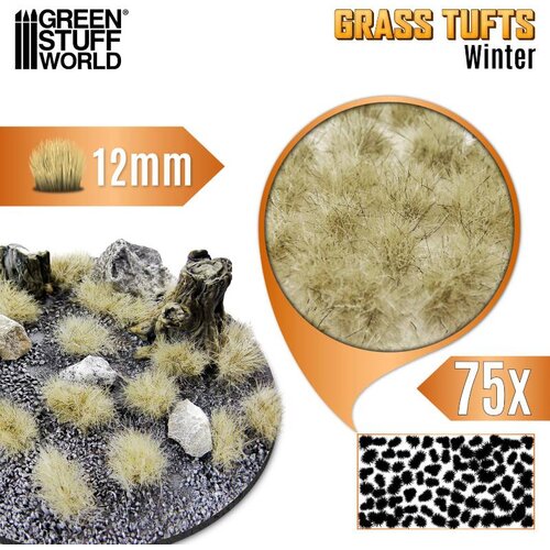 Green Stuff World Static Grass Tufts 12mm Winter White | Buseni trave 12mm zimsko beli Slike