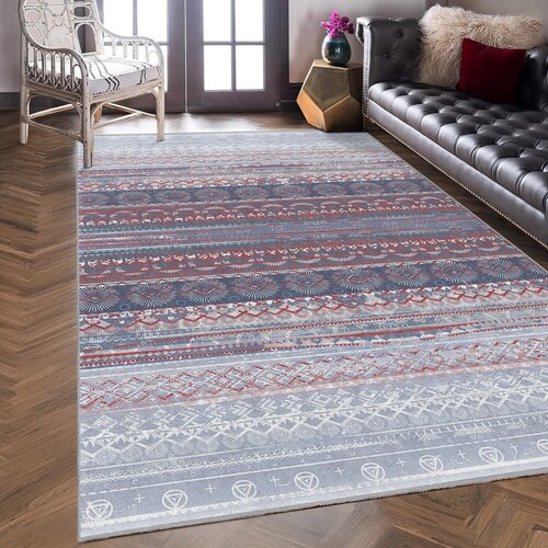 Mila Home vijolična/siva pralna preproga 80x150 cm vintage stripe &amp;ndash; Slike
