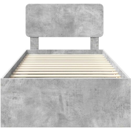  Okvir za krevet s uzglavljem Betonska siva 100 x 200 cm Slike