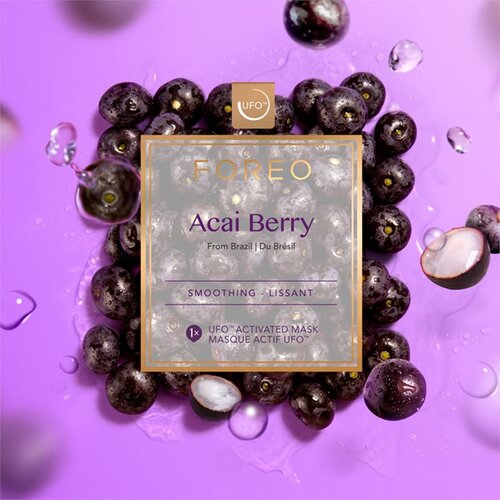 Foreo UFO&amp;trade; Acai Berry gladilna maska 6 x 6 g Slike