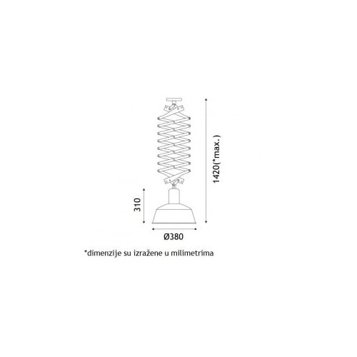 Rustik 97 visilica 1*E27 black/gold Slike