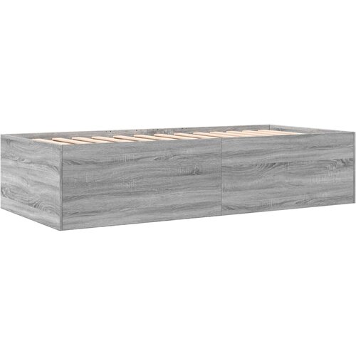  Dnevni krevet s ladicama bez madraca siva boja hrasta 90x190 cm Slike
