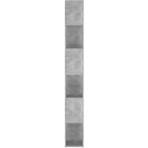 VidaXL Knjižna omara za razdelitev prostora betonsko siva 100x24x188cm Slike