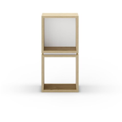 Marckeric Bel/v naravni barvi regal v hrastovem dekorju 32x66 cm Lofty – Cene