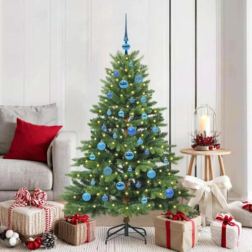 vidaXL Umestno božično drevo med 150 LED Zelena 150 cm PE in PVC Cene