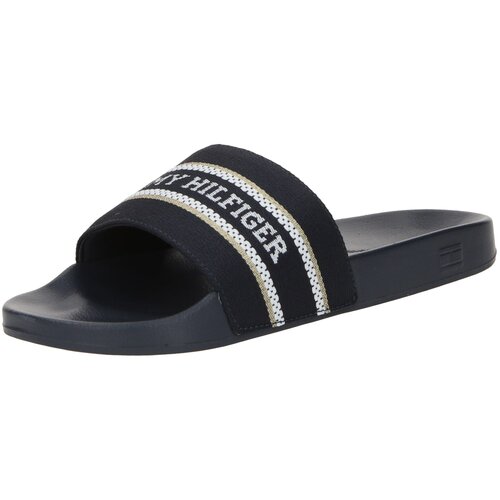 Tommy Hilfiger Natikače s potpeticom zlatna / crna / bijela Slike