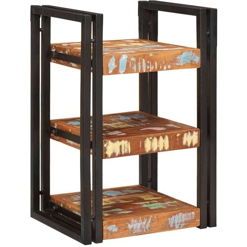 vidaXL Nočna omarica Rjava in črna 38 x 33 x 58 cm Reclaimed Trdo Les Cene