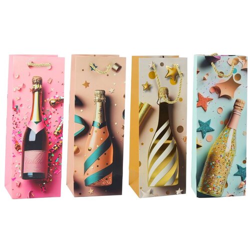  Elegantna Papirnata Poklon Vrećica za Bocu &Scaron;ampanjca Pastel 35 x 12 x 9 cm Cijene