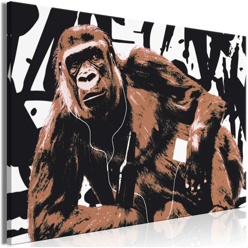  Slika - Pop Art Monkey (1 Part) Narrow Brown 120x80 Slike