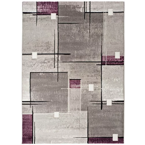 Universal sivo-ljubičasti tepih Detroit, 120 x 170 cm
