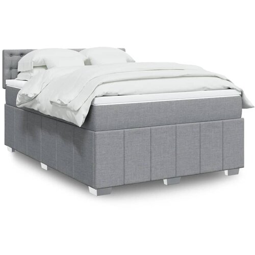vidaXL Krevet box spring s madracem svjetlosiva 160x200 cm tkanina Cijene